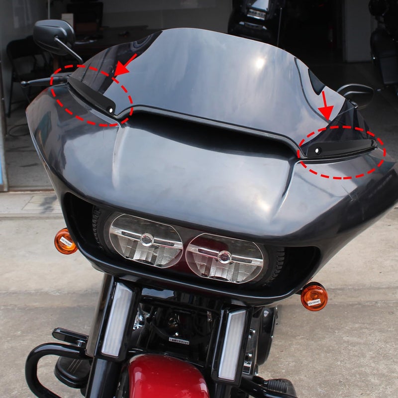 KAKABAS Front Road Glide Windshield Side Trim, Split Windscreen Side Molding Trim Kit Compatible with Harley 2015-2023 Road Glide Ultra FLTRU FLTRX Special FLTRXS(2PCS) - Image 2